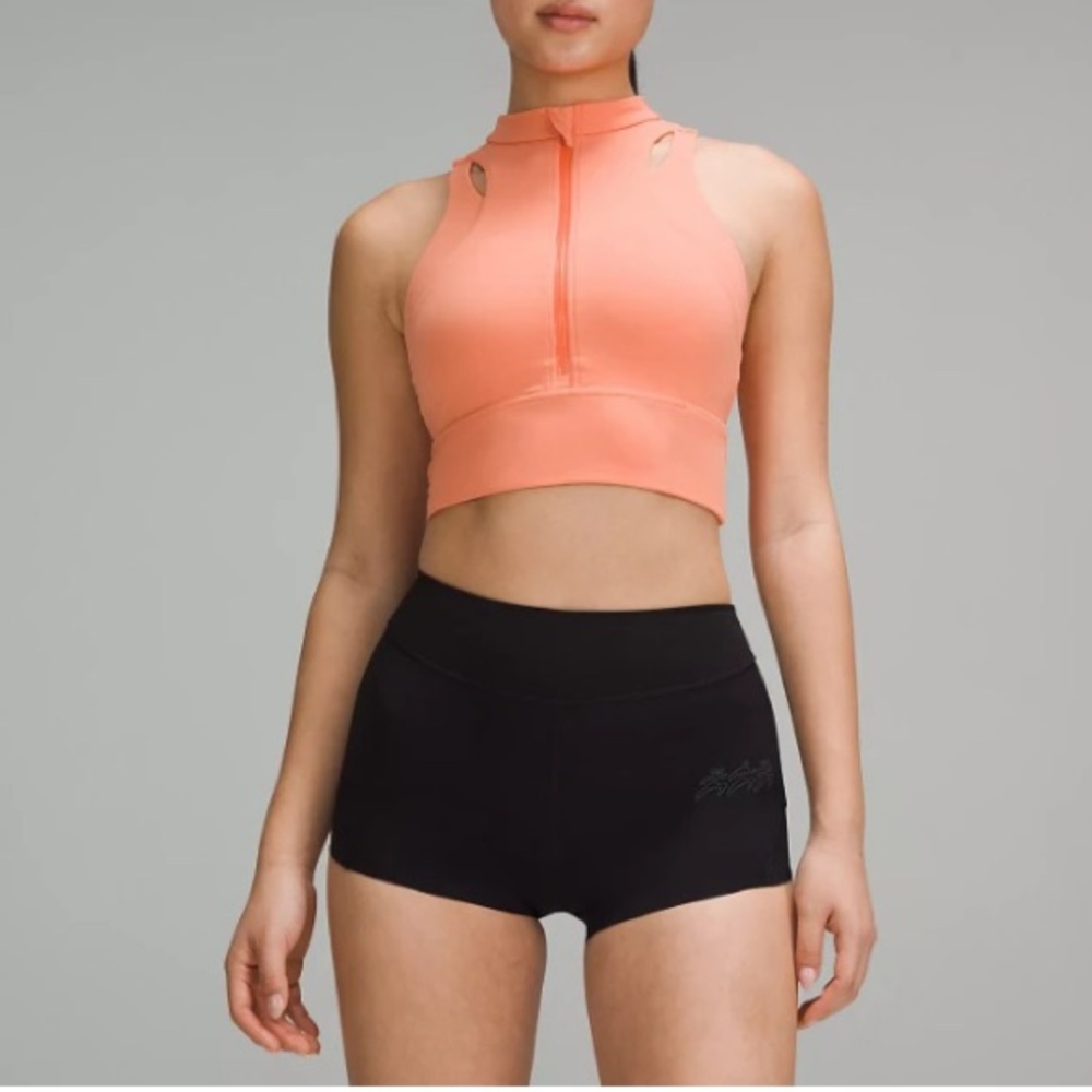 Nulux Cropped Half-Zip Track Tank Top